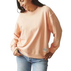 NWOT American Giant Women's Vintage Wash Relaxed French Terry Crew Peach M